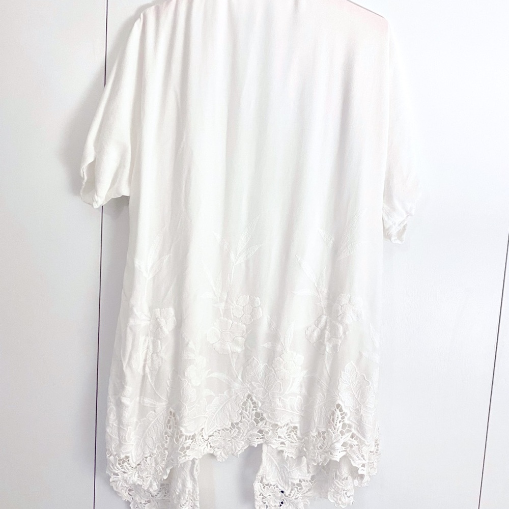 Bridal Robe with Floral Lace Size M/L